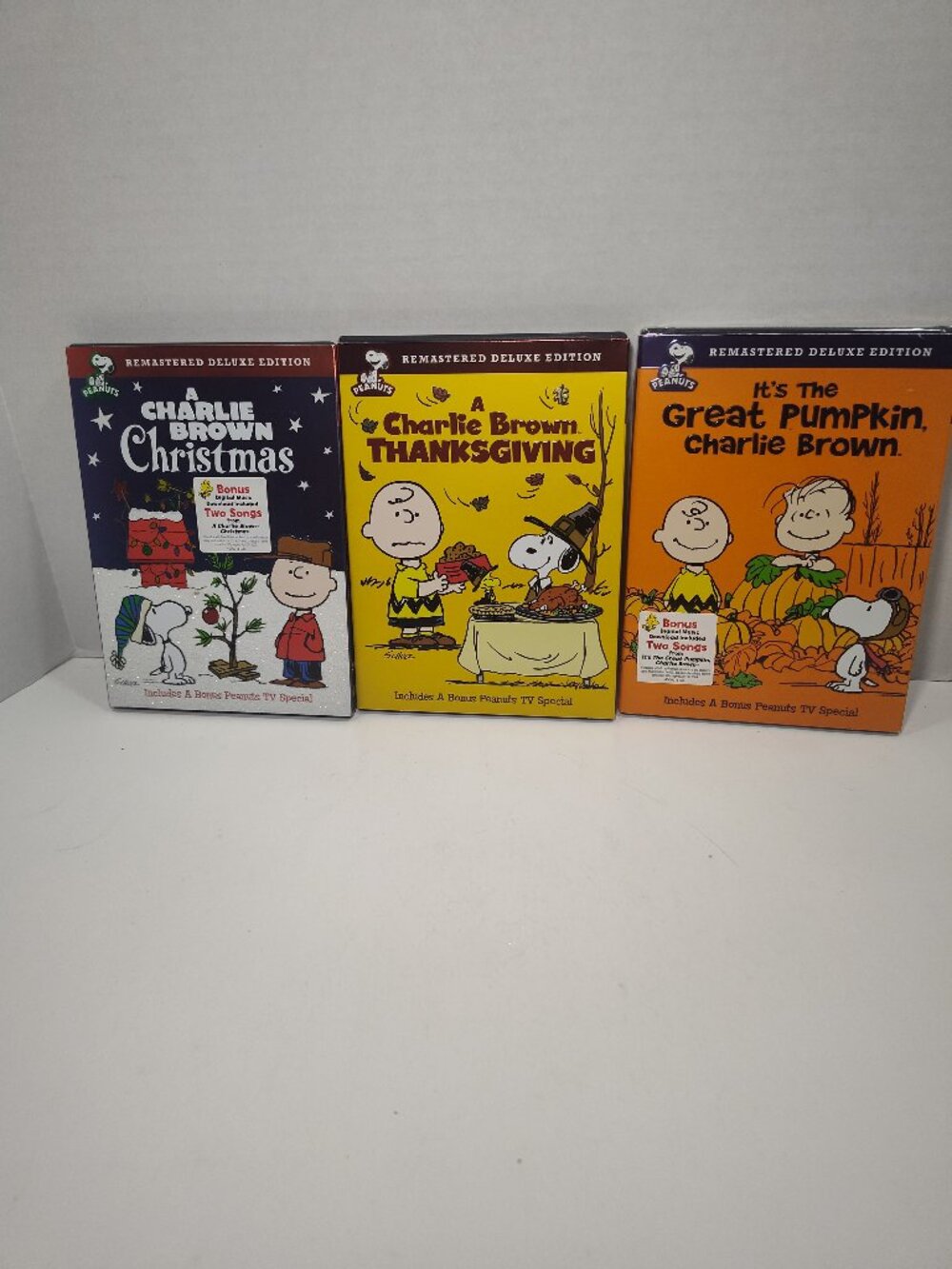 Charlie Brown Holiday DVD Lot Christmas Thanksgiving Great Pumpkin 1 New